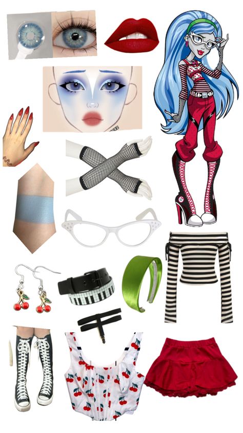 Ghoulia Yelps Halloween Costume, Brats Halloween Costumes Diy, Ghoulia Halloween Costume, Ghoulish Monster High, Ghoulia Monster High Costume, People To Be For Halloween, Mister High Costume, Ghoulia Monster High Cosplay, Alternative Costume Ideas