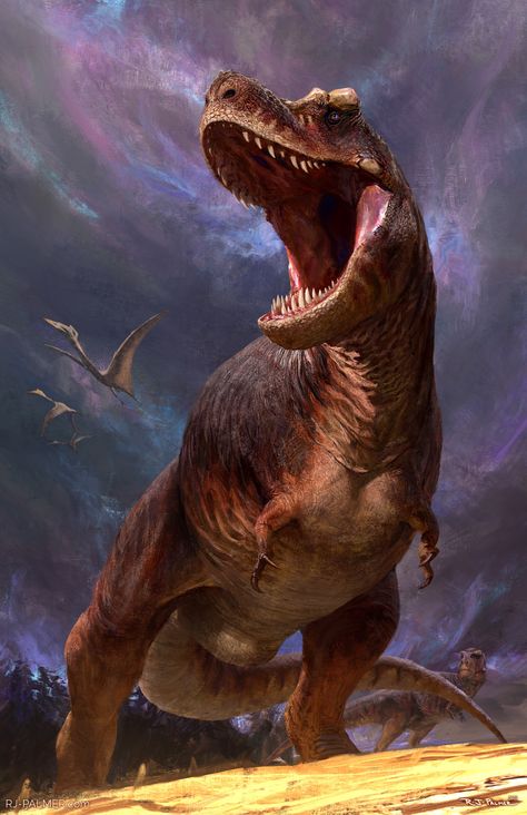 ArtStation - Beasts of the Mesozoic T. rex, RJ Palmer Rj Palmer, Thing To Paint, Prehistoric Wildlife, Dinosaur Wallpaper, Dinosaur Drawing, Dinosaur Pictures, Dinosaur Illustration, Prehistoric World, Jurassic World Dinosaurs