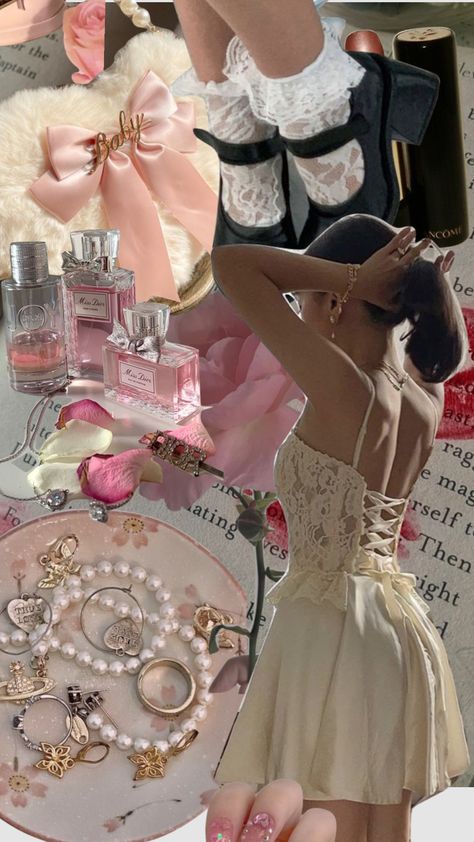 Cute inspo xx #myfirstshuffle #taylorswift #aesthetic #music #collage #moodboard #taylorsversion #taylorsiwft #coquetteaesthetic #coqqette #cuteig Coquette Aestethic, Dior Lipgloss, Collage Moodboard, Aesthetic Music, Music Collage, Outfit Collage, Pink Bows, Princess Aesthetic, Pink Princess