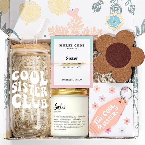 PRICES MAY VARY. Cool Sister Gift Set - This thoughtfully curated gift set is designed to celebrate the cool sister on any occasions like birthdays, christmas, thanksgiving, or mother's day. It's also perfect for a sister-to-be, new sister, little sister, or big sister. Ideal as mother's day gifts for sister, gifts for a sister, cool sister gift for a sister-to-be, new sister, best sister gifts, sister birthday gifts, sister gifts from sisters. It's the perfect way to show your appreciation and Teacher Sister Gifts, Christmas Gifts For Older Sister, Bday Gift For Sister, Birthday Present Ideas For Sister, Sister Gifts For Christmas, Secret Sister Gift Ideas, Sister Presents, Birthday Gifts Sister, Gifts For Sister In Law