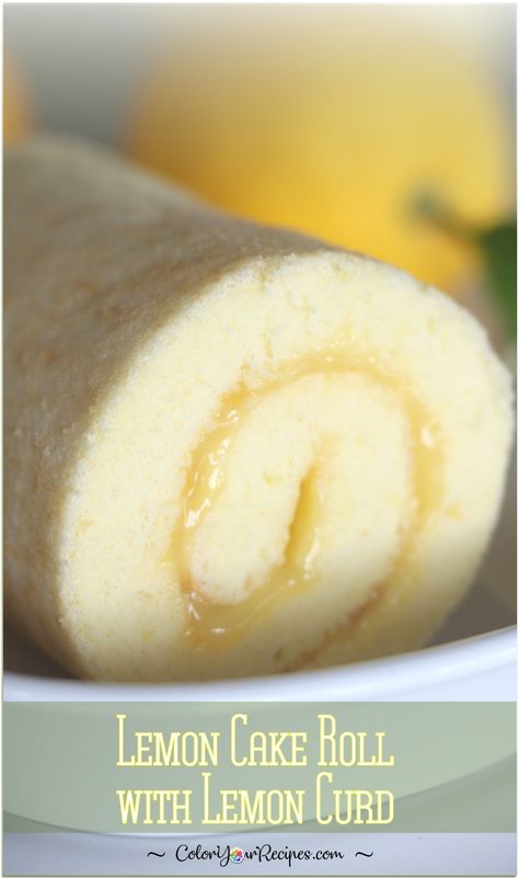 Lemon Cake Roll With Lemon Curd, Lemon Cream Swiss Roll, Chiffon Roll Cake, Jelly Roll Recipes, Lemon Swiss Roll Cake, Things To Make With Lemon Curd, Lemon Rolls Recipe, Lemon Jelly Roll Cake, Lemon Curd Dessert Ideas