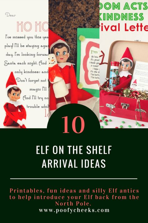 Elf on the Shelf Arrival Ideas - Free printables and fun ideas to announce the Elf is BACK! Elf Is Back, Elf Printables, Elf On The Shelf Arrival, Elf Letters, Hbd Quotes, Elf Props, Elf Antics, Elf Movie, Love Anniversary Quotes