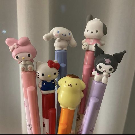 Sanrio Pens, Cute Stationary School Supplies, Study Stationery, Hello Kit, Stationary School, Cute Stationary, Cute Pens, Cute School Supplies, Hello Kitty Items