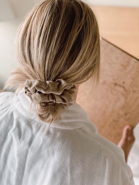 Crochet Photoshoot, Emma Aesthetic, Scrunchies Aesthetic, Scandinavian Chic, Helena Hunting, Scrunchie Styles, Chic Hair, Hair Therapy, Blonde Hair Looks