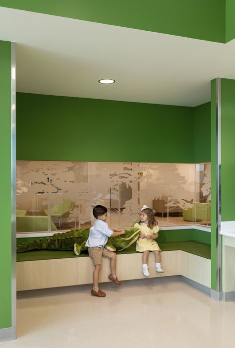 Our Lady of the Lake Children’s Hospital - Healthcare Snapshots Pediatric Healthcare Design, Healthcare Snapshots, Children's Clinic, Blue Health, Lady Of The Lake, Hospital Architecture, Healthcare Architecture, Pediatric Care, Children Hospital