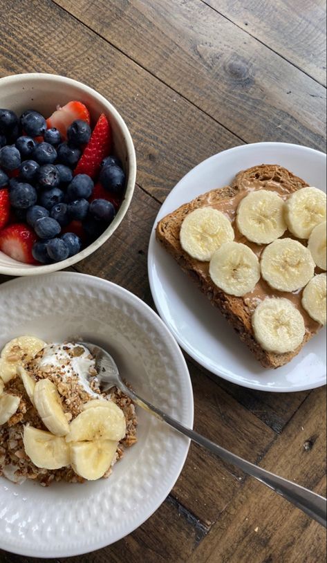 Protein Foods Aesthetic, Protein Meals Aesthetic, Protein Aesthetic, Healthy Breakfast Protein, Antioxidant Food, Meals Aesthetic, Breakfast Protein, Banana Peanut Butter, Protein Meals