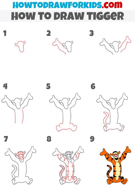 How To Draw Tigger Step By Step, How To Draw Pooh Bear Step By Step, How To Draw Rabbit From Winnie The Pooh, How To Draw Winnie The Pooh Characters, Winnie The Pooh Drawing Step By Step, How To Draw Disney Characters Step By Step Easy, How To Draw Winnie The Pooh Step By Step, Tigger Drawings Easy, How To Draw Winnie The Pooh