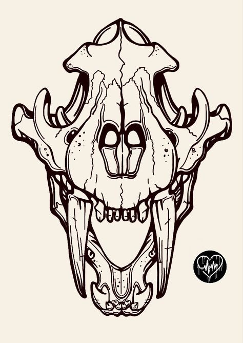 Skull Above Knee Tattoo, Saber Tooth Skull Tattoo, Leopard Skull Tattoo, Animals Skull Tattoo, Lion Skull Art, Hyena Skull Tattoo, Animal Skull Knee Tattoo, Sabertooth Tiger Skull Tattoo, Canine Skull Tattoo