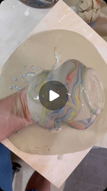 Adrien Miller on Instagram: "My favorite few moments of my cup making process. Always exciting, never turns out the same, highly fun, very satisfying. Colored porcelain slip on wheel thrown stoneware. I’m excited to see how it fires!
#potteryvideos #marbling #cup #ceramics #pourpainting" I Cup, Pottery Videos, Pour Painting, Wheel Thrown, Stoneware, Wheel, Porcelain, Turn Ons, Ceramics