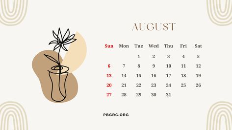 Floral Calendar, August Calendar, Cute Calendar, 2023 Calendar, Calendar Templates, Calendar Wallpaper, Whimsical Fashion, Soothing Colors, Calendar Template