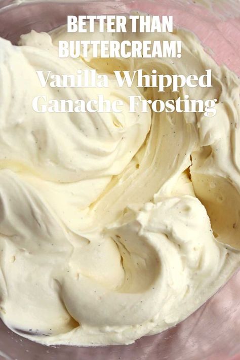 This is exactly the dreamy vanilla filling and frosting I use on my cakes instead of buttercream. Truth is that I actually don't love American Buttercream and this Vanilla Whipped Ganache Frosting is so unbelievably creamy, thick and smooth without any grittiness. It's also so easy to make with just 3 ingredients and it's not cloyingly sweet. Whipped Ganache Frosting, American Buttercream, Whipped Ganache, Cake Filling Recipes, Frosting Recipes Easy, Vanilla Filling, Ganache Frosting, Whipped Frosting, Cake Frosting Recipe