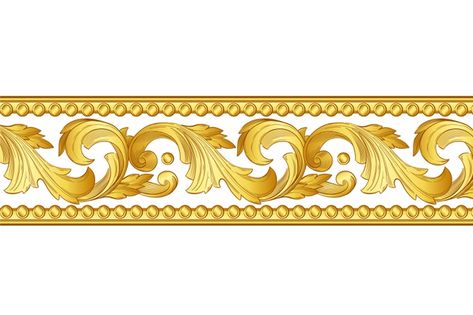 Golden ornamental border design Free Vec... | Free Vector #Freepik #freevector #design Golden Border Design, Gold Border Design, Motif Vector, Ornamental Border, Wedding Titles, Old Paper Background, Couple Sketch, Print Design Art, Golden Design