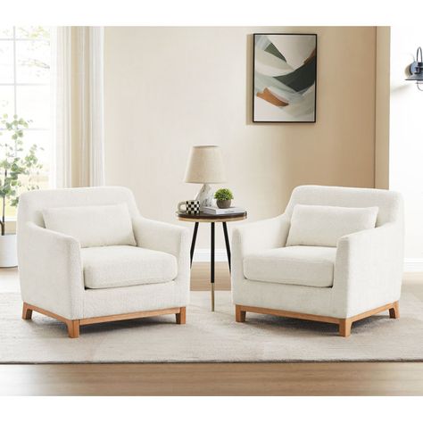 Living Room Designs Chairs, Living Room Designs White Sofa, Living Room Sofa And Accent Chairs, Double Accent Chairs Living Room, Armchair Seating Area, 1 Couch 2 Chairs Living Rooms, Family Room Chairs Ideas, Accent Chair With Table And Lamp, 2 Armchairs And Table