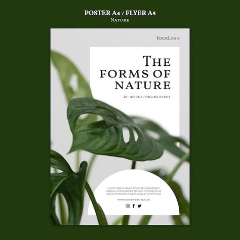 Free PSD forms of nature flyer template | Free Psd #Freepik #freepsd #plant-poster #nature-poster #nature-template #green-poster Plant Magazine, Nature Template, Magazine Cover Page, Template Green, Green Poster, Plant Poster, Poster Nature, Nature Poster, Mums The Word