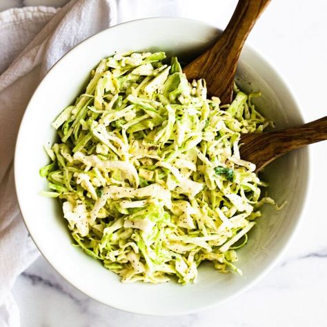 Green Cabbage Slaw. It doesn’t sound like anything special, but OMG, there’s just something about this recipe! One of my good friends brought this to an (outdoor) potluck last weekend and it was phenomenal. It is a family recipe and she kindly gave me permission to post it. I have already had it twice this week (with pulled pork sliders and corned beef) and it went so well with both. It’s easy to pull together and I promise it will get RAVE reviews! Watch IGTV to watch the step-by-step… Palacinke Recipe, Caramel Apple Cheesecake Dip, Beet Plant, Lemon Mug Cake, Blueberry Banana Smoothie, Pulled Pork Sliders, Pineapple Desserts, Pork Sliders, Honey Mustard Dressing