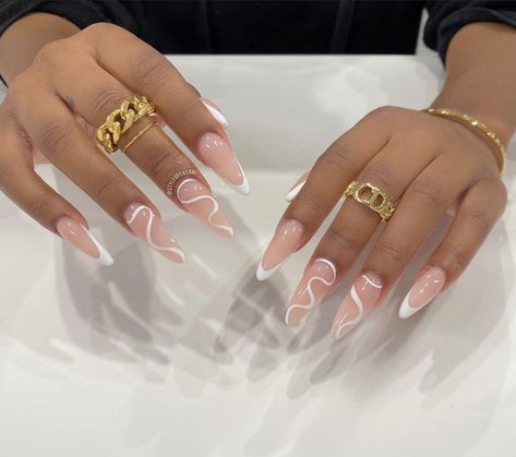 Dope Nail Designs, Classy Acrylic Nails, Short Square Acrylic Nails, Almond Nails Designs, Long Acrylic Nails Coffin, Dots Nails, Almond Acrylic Nails, Short Acrylic Nails Designs, Oval Nails