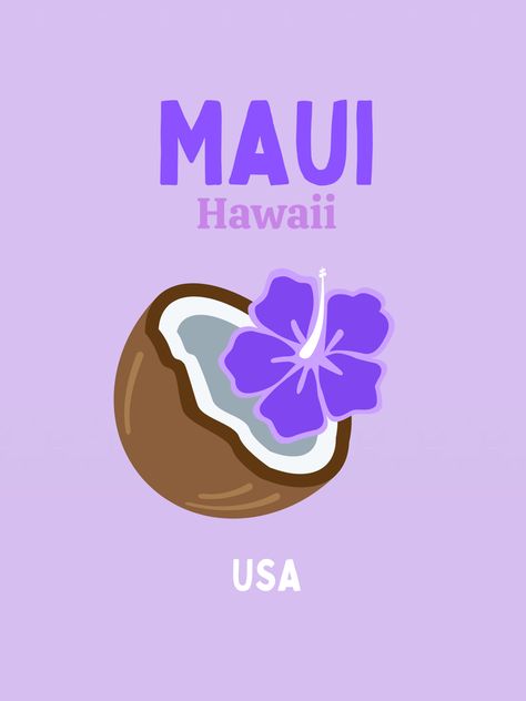 Hawaii Sign Aesthetic, Printable Preppy Posters, Preppy Posters To Print, Preppy Posters For Room Print, Preppy Beach Poster, Purple Beach Aesthetic, Purple Beach Wallpaper, Beach Aesthetic Decor, Preppy Wall Prints