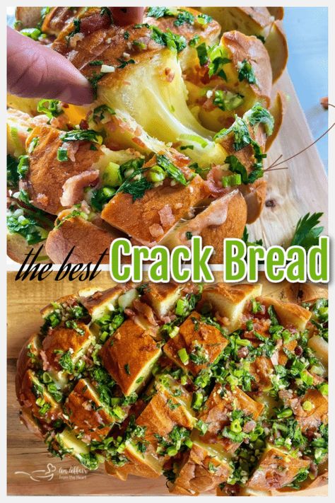 Bread Hors D’oeuvres, Braided Bread Stuffed, Stuffed Bread Appetizers, Bread Appetizers Easy, Loaded Bread, Pull Apart Cheese Bread, Crusty French Bread, Holiday Recipies, Stuffed Bread