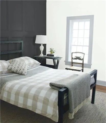 Benjamin Moore Wrought Iron Review & Inspiration Relaxing Bedroom Colors, Best Greige Paint Color, Calming Bedroom Colors, Color Combinations Paint, Hale Navy, Best White Paint, Bedroom Minimalist, Popular Paint Colors, Calming Bedroom