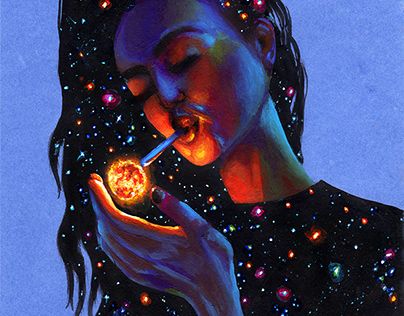 Cosmic Painting, Art Spatial, Charcoal Drawings, Galaxy Painting, Art Et Illustration, Dope Art, Art Pop, Trippy Art, 판타지 아트