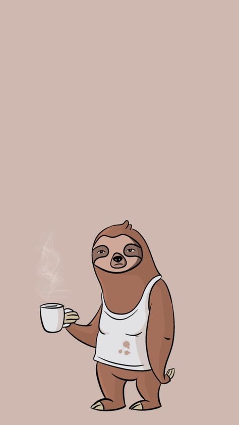 Cartoon Phone Wallpaper, Sloth Drawing, Sloth Cartoon, Emotion Chart, Cute Fish, Ipad Wallpaper, Phone Backgrounds, Lock Screen Wallpaper, Cartoon Drawings