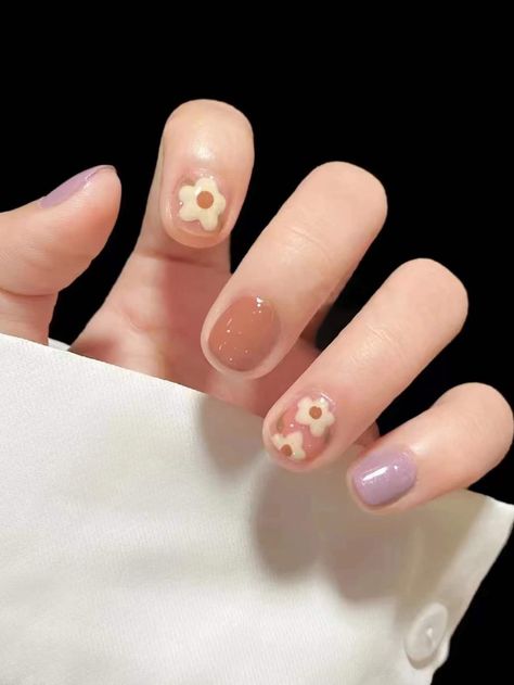 Nail Piercing, Fake Nails Long, Summer Nails Beach, Short Fake Nails, Short Press On Nails, Pink Manicure, Diy Nail Art, Kawaii Nails, Nail Patterns