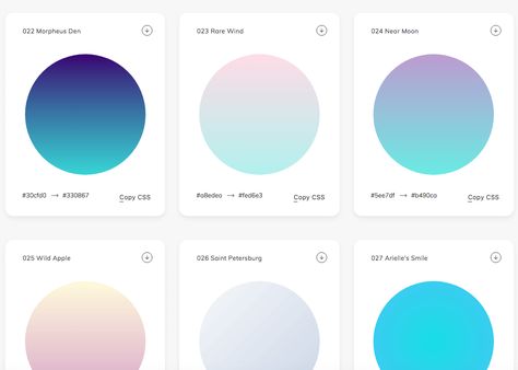 Web gradients is a free collection of 180 linear gradients. It looks gradients are back again, trends come and go so for those who like to be updated here is an excellent design resource. With a very friendly user interface webgradients.com provides a cool and practical collection of 180 beautifull gradients available in CSS3. The process is very simple,... Sky Gradient Color Palette, Linear Gradient, Flat Color Palette, Pastel Color Schemes, Free Plugins, Color Palette Challenge, Pastel Colour Palette, Gradient Design, Ui Design Inspiration