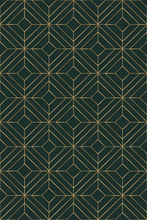 Emerald green geometric wallpaper patterns are certainly trending right now, and it’s no question why – the level of detail in a pattern like this one is truly stunning. It makes the perfect design accent in a living room space where you can have it on display for everyone to admire. Wallpaper has a wonderful ability to make entire walls a work of art, and with intricate designs like this one, you’ll have a hard time keeping yourself from staring at your a living room walls with star-struck (or Emerald Green Elegant Wallpaper, Art Deco Wallpaper Green, Dark Green Moody Living Room, Green Room Wallpaper, Emerald Green Office, Green Pattern Wallpaper, Green Abstract Wallpaper, Dark Green Office, Green Geometric Wallpaper