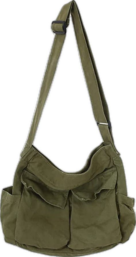 Amazon.com: Bohemian Hipster Hobo Boho Hippie Crossbody Bag Purse Canvas Sling Bag Aesthetic Tote Large Handbags Fairy Grunge Bag (Army Green) : Clothing, Shoes & Jewelry Cute Messenger Bags, Messenger Bags For School, Canvas Sling Bag, Tote Bag With Pockets, Large Hobo Bag, Hobo Crossbody Bag, Hippie Bags, Travel Bags For Women, Canvas Messenger Bag