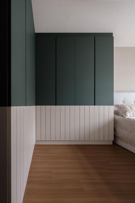 25 Bedroom Wardrobe Designs That Aren’t Boring or Basic Wardrobe Combinations Ideas, Wardrobe Laminate Colour Combination, Two Color Wardrobe Design, Laminate Combination For Bedroom, Grey Wardrobe Bedroom Color Palettes, Wadrobe Clothes Design Modern Simple, Two Colour Wardrobe Design, Wardrobe Laminate Colors, Colorful Wardrobe Furniture