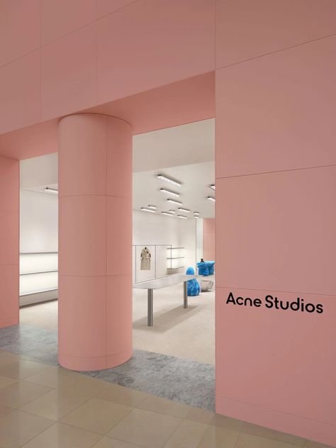 Acne Studios Store, Acne Studio, Retail Store Design, Studio Interior, Retail Interior, Store Design Interior, Pink Interior, Store Interior, Retail Space