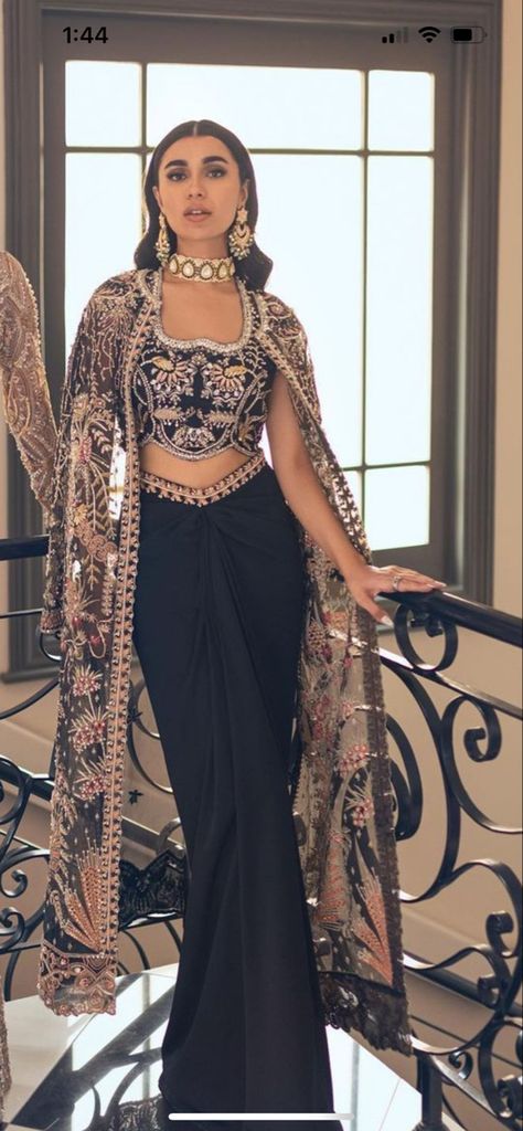 Prom Indian Outfits, Western And Traditional Dress, 2023 Indian Outfits, Indian Outfits Jumpsuit, Indian Wedding After Party Outfit, Dresses For Indian Wedding Guests, Westernized Indian Outfits, Indian Modern Lehenga, Heavy Indian Outfits