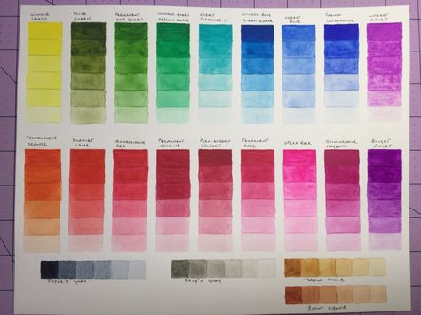 Winsor & Newton swatches Color Journal, Watercolor Pallet, Pro Markers, Winsor And Newton Watercolor, Color Mixing Chart, Coloring Journal, Watercolor Mixing, Winsor Newton, Diy Watercolor Painting