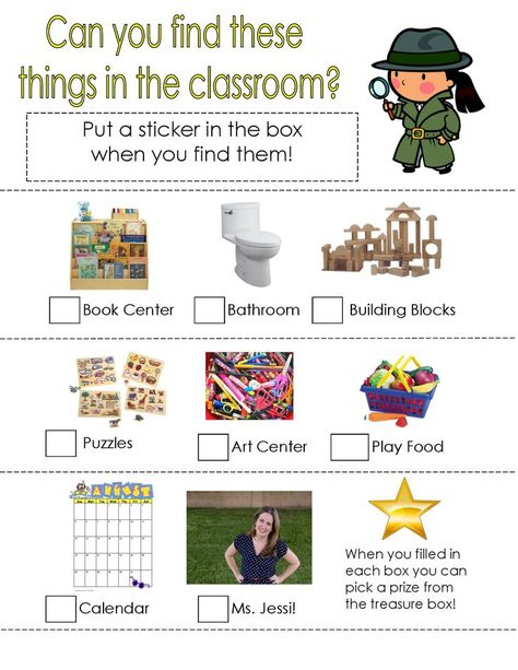 Open House Scavenger Hunt, Preschool Orientation, Preschool Open House, House Scavenger Hunt, Open House Activities, Scavenger Hunt Template, Preschool Scavenger Hunt, Classroom Scavenger Hunt, Welcome To Preschool