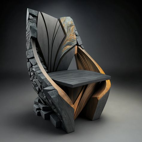 Sci Fi Furniture Concept Art, Chairs Inspired By Nature, Futuristic Chair Design, Futuristic Chair Concept, Futuristic Chair Design Sketch, Luxury Chair Design, Fantasy Furniture, Unusual Furniture, Unique Furniture Design