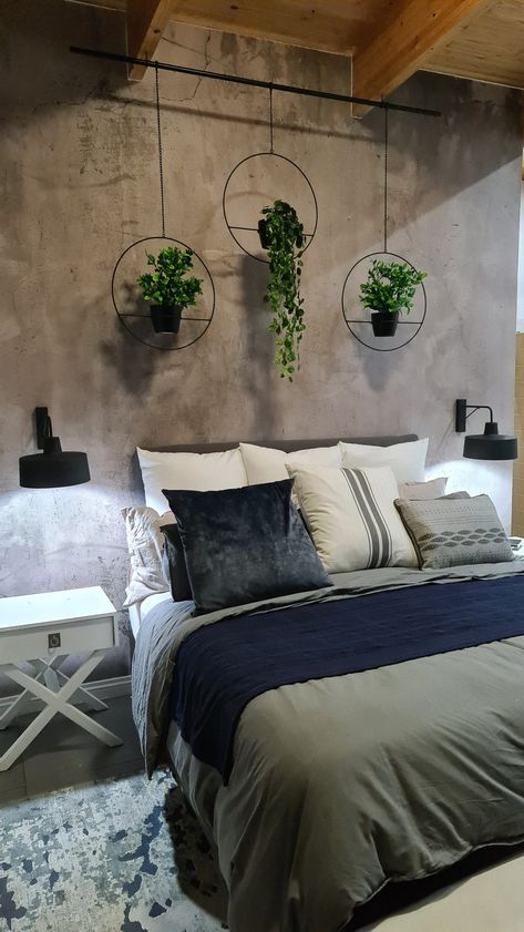 Concrete Bedroom Ideas, Cement Walls Bedroom, Concrete Wall In Bedroom, White And Grey Wallpaper Bedroom, Concrete Wallpaper Bedroom Ideas, Concrete Room Ideas, Concrete Wall Room Ideas, Cement Wall Ideas Bedroom, Gray Wallpaper Bedroom Ideas