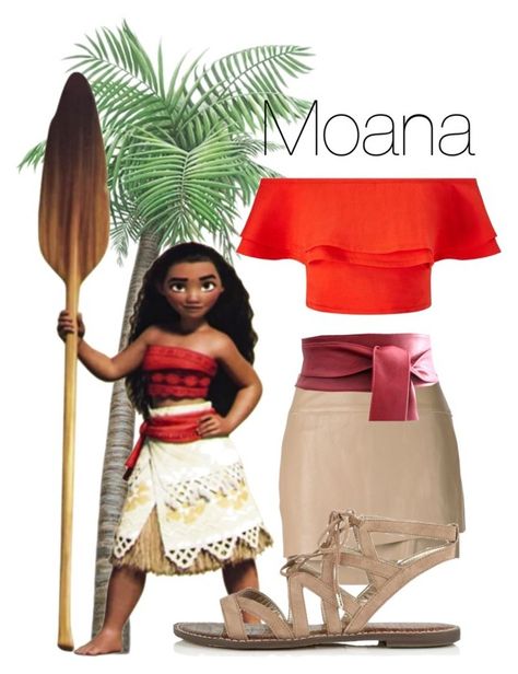 "Moana" by hipstermonkey12 ❤ liked on Polyvore featuring Helmut Lang, Disney, Miss Selfridge and Sam Edelman Moana Halloween, Moana Halloween Costume, Moana Cosplay, Disney Character Outfits, Princess Inspired Outfits, Character Inspired Outfits, Disney Inspired Outfits, Princess Inspired, Disney Outfits