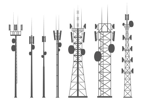 Radio Tower Tattoo, Antenna Drawing, Cardboard Ideas, Mobile Tower, Communication Tower, Radio Tower, Transmission Tower, Radio Waves, Cell Tower