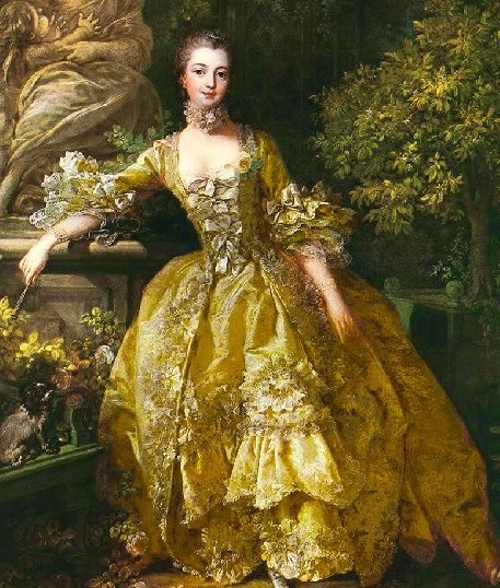 Beauty and the Beast Yellow Dress Belle 18th Century Jean Antoine Watteau, Madame Pompadour, Francois Boucher, Revolution Art, Rococo Art, Rococo Fashion, 18th Century Fashion, Century Dress, Elizabeth I