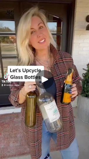 35 reactions | #todayshow #hodaandjenna #dresserflip #vases #decorhacks #style #restyle #dresserflip #thriftflip #dresserdiy #beforeandafter #homedecor #upcycledfurniture #upcycleddiy #upcycle #rework #diy #thriftflip # (568) | By Sarah Teresinski | Facebook Upcycle Glass Bottles, Glass Coke Bottles, Upcycle Bottles, Reuse Wine Bottles, Reuse Bottles, Patron Bottle, Backyard Bbq Party, Recycled Glass Bottles, Tequila Bottles