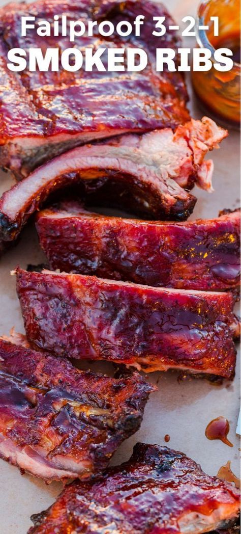 321 Smoked Ribs, Smoker Grill Recipes, Pork Back Ribs, Traeger Grill Recipes, Smoked Pork Ribs, Smoker Cooking, Pellet Grill Recipes, Traeger Recipes, Smoked Meat Recipes