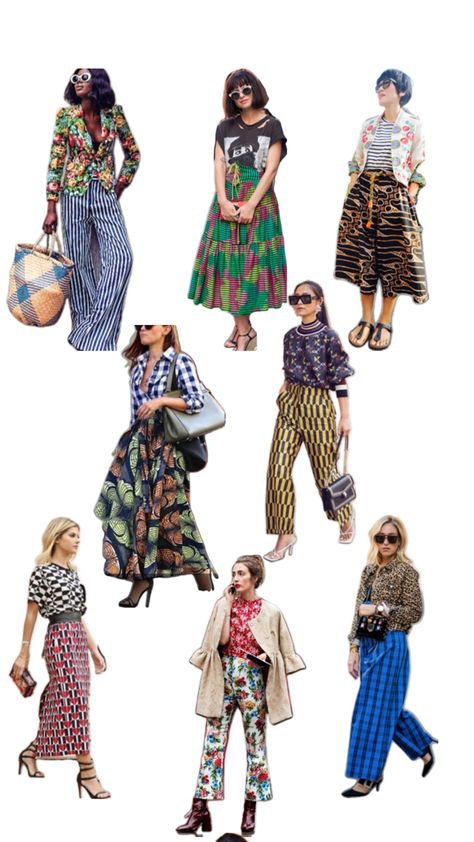 Mixing Patterns Fashion, Mixing Patterns, Quirky Fashion, Eclectic Fashion, Style Crush, High Fashion Street Style, Pattern Mixing, Mode Style, Mode Fashion