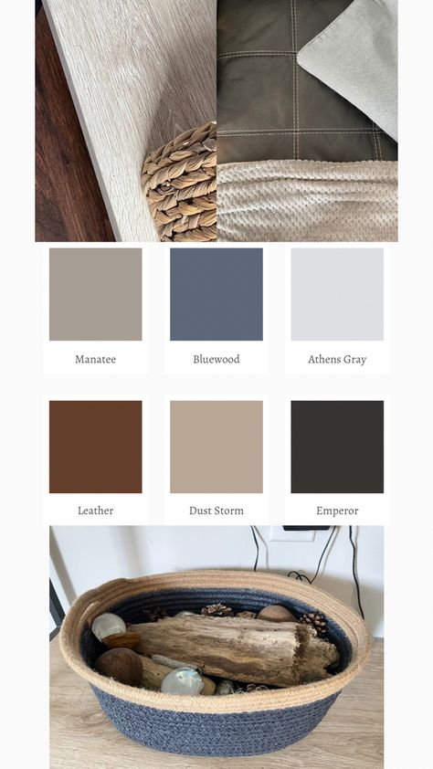 Blue Gray Taupe Color Scheme, Navy Blue And Charcoal Grey Living Room, Blue And Cream Interior Design, Blue Grey And Brown Bedroom, Blue Gray Tan Bedroom, Navy Blue Brown And Grey Living Room, Navy Grey Beige Living Room, Navy Grey Cream Living Room, Gray And Tan Aesthetic