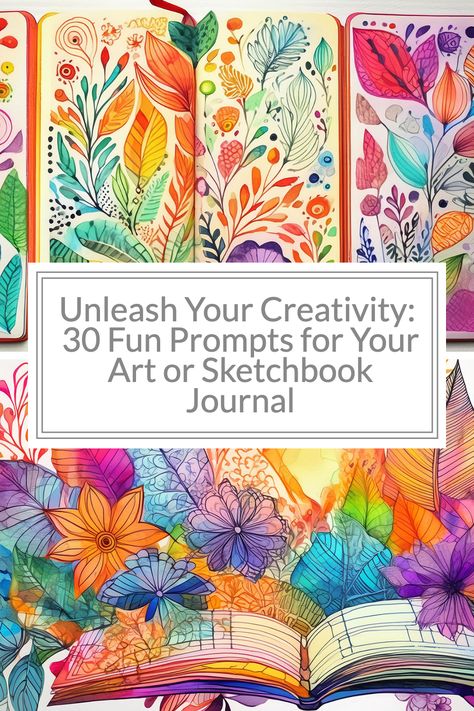 Dive into an ocean of creativity with these 30 fun prompts for your art or sketchbook journal! 🌟 Greeblehaus brings you a treasure trove of inspiration to unleash your inner artist and keep your journal filled with vibrant ideas 🎨🖌️ Art Journal Challenge Ideas, Art Prompts Ideas Drawing Challenge, Watercolor Journal Ideas Sketchbooks, Art Journal Prompts Ideas, Sketchbook Art Journal Cover, Sketchbook Practice Ideas, Fill Sketchbook Ideas, Watercolor Journal Ideas, Suzanne Allard