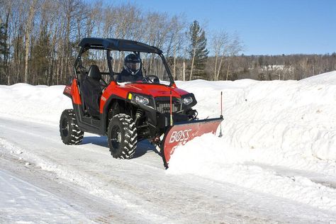 BOSS UTV Snowplow Atv Snow Plow, Atv Implements, Snow Plow Truck, Snow Removal Equipment, Plow Truck, Atv Car, Colorado Living, Homestead House, Utv Accessories