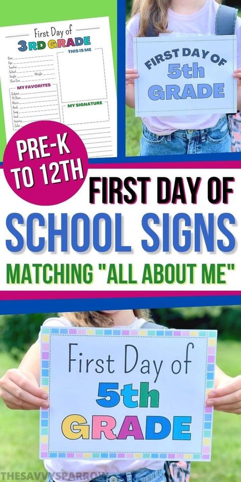 First Day Printable, Teacher Appreciation Letter, High School First Day, First Day School Sign, Back To School Photos, First Day Of School Signs, Printable Signs Free, First Day Of School Pictures, 100 Day Of School Project