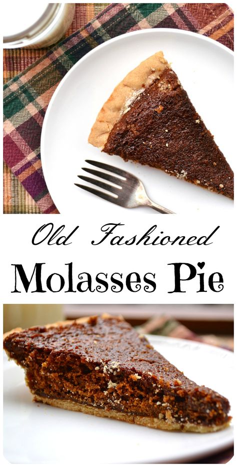 Old Fashioned Molasses Pie - a simple Amish/Mennonite PA Dutch pie | Similar to a shoofly pie | Chewy, sweet, unique - delicious | www.craftycookingmama.com Molasses Pie, Dutch Pie, Unique Pie Recipes, Shoofly Pie, Molasses Recipes, Mennonite Recipes, Unique Pies, Pie Pie, Amish Recipes