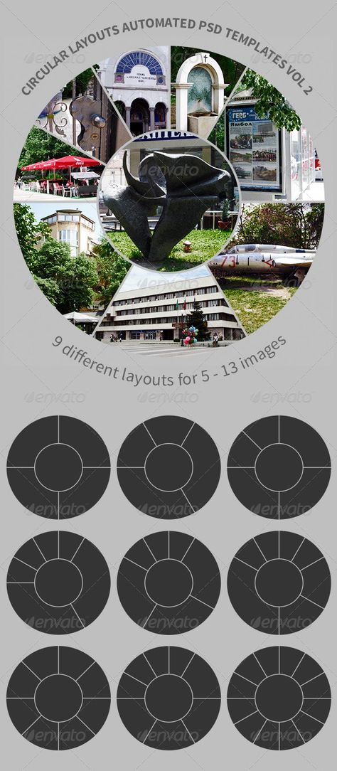 Circular Layout Design, Circle Photo Collage, Circle Collage, Poster Design Layout, Magazine Layouts, Image Collage, Image Layout, Magazine Collage, Photoshop Plugins