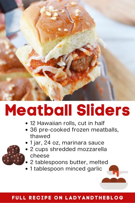 Mozzarella Meatball Sliders Recipe In Under 30 Minutes Frozen Meatball Sliders, Meatball Sliders Crockpot, Meat Ball Sliders Mini Meatballs, Meatball Sliders Frozen Meatballs, Meatball Sub Sliders, Meatball Parm Sliders, Meatball Sandwich Recipes Crockpot, Mini Meatballs Appetizers, Meatball Sliders Hawaiian Rolls