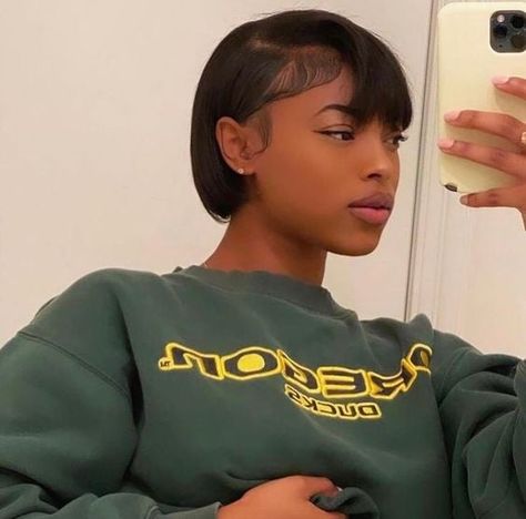 Short Natural Hair Blowout Black Women, Relaxed Hair Short Bob, Twa Protective Styles Simple, Short Relaxed Hair With Bangs, Permrods On Relaxed Hair, Very Short Silk Press, Hairstyle For Short Relaxed Hair, Short Relaxed Hair Black Women, Short Cut Bob For Black Women